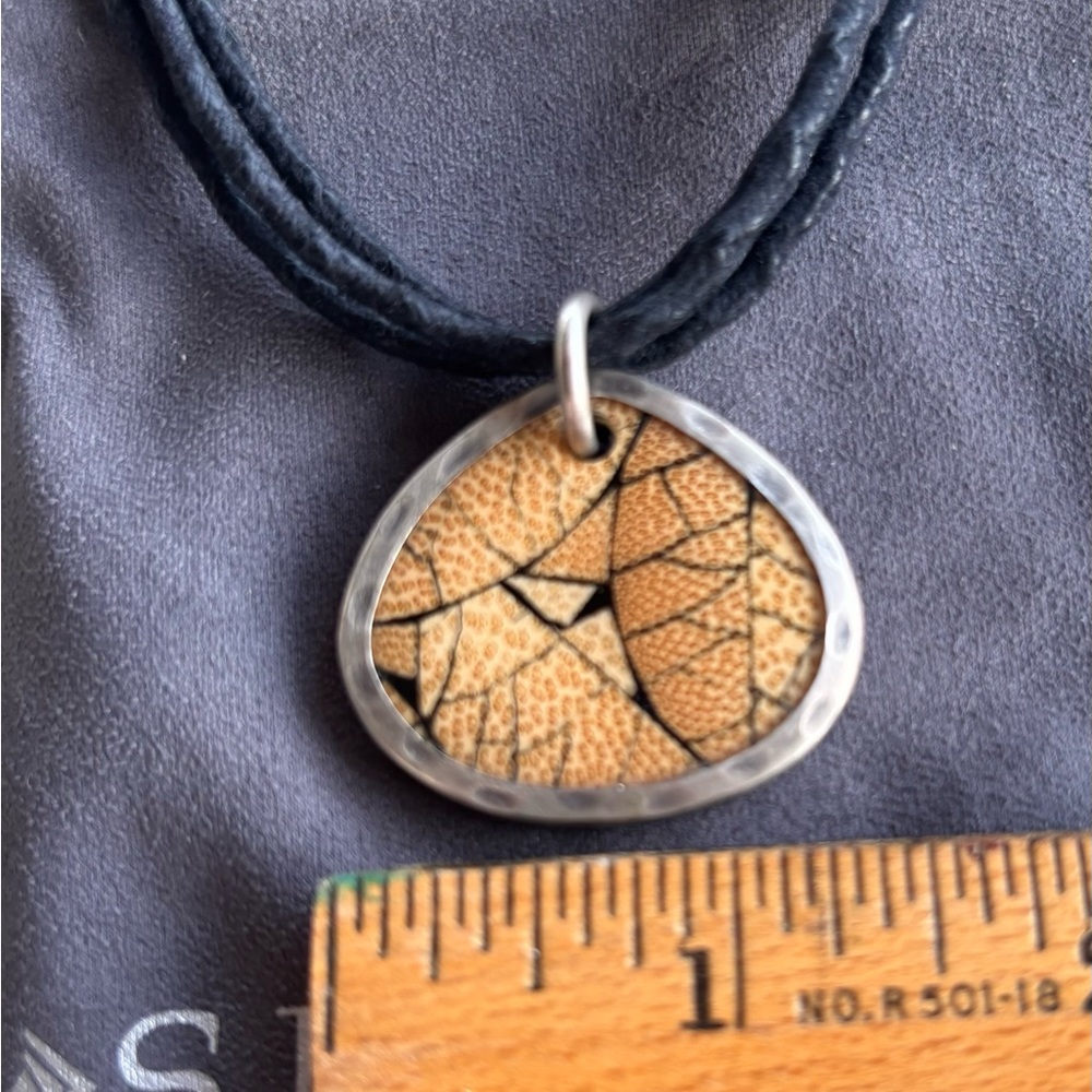 N1893 Retired Silpada Bamboo, Brass & Silver Necklace - Picture 4 of 8